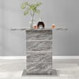 Parini Melange Marble Effect Bar Table 4 Candid Grey Stools