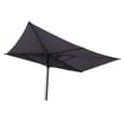 Peebles Polyester Fabric Garden Half Parasol In Grey