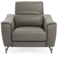 Phoenixville Faux Leather Armchair In Grey
