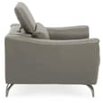 Phoenixville Faux Leather Armchair In Grey