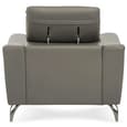 Phoenixville Faux Leather Armchair In Grey