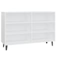 Pilvi Wooden Bookcase With 6 Shelves In White
