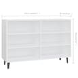 Pilvi Wooden Bookcase With 6 Shelves In White