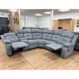 Portales Fabric Recliner Corner Sofa In Grey