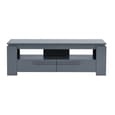 Portland Wooden TV Stand With 2 Drawers In Grey