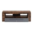 Portland Wooden TV Stand With 2 Drawers In Rustic Oak