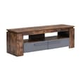 Portland Wooden TV Stand With 2 Drawers In Rustic Oak