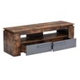 Portland Wooden TV Stand With 2 Drawers In Rustic Oak
