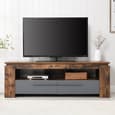 Portland Wooden TV Stand With 2 Drawers In Rustic Oak