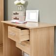 Probus Wooden Laptop Desk With 2 Drawers In Oak