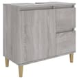 Pueblo Wooden 3 Piece Bathroom Furniture Set In Grey Sonoma