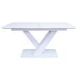 Raffle Large Glass Extending Dining Table In White High Gloss