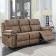 Rasalas Fabric Recliner Sofa Suite In Sahara
