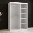 Rieti I Wooden Wardrobe 2 Sliding Doors 120cm In White