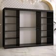Rieti I Wooden Wardrobe 2 Sliding Doors 250cm In Black