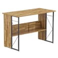 Rindge Wooden Laptop Desk With Grey Steel Frame In Walnut