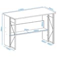 Rindge Wooden Laptop Desk With Grey Steel Frame In Walnut