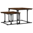 Rivas Wooden Set Of 2 Coffee Tables In Smoked Oak