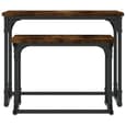 Rivas Wooden Set Of 2 Coffee Tables In Smoked Oak