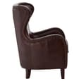 Sadalmelik Upholstered Faux Leather Armchair In Brown