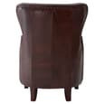 Sadalmelik Upholstered Faux Leather Armchair In Brown