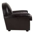 Sadalmelik Upholstered Faux Leather Classic Armchair In Black