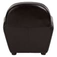 Sadalmelik Upholstered Faux Leather Classic Armchair In Black