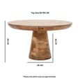 Salter Solid Mangowood Coffee Table Mushroom Style In Rough Swan