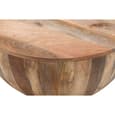 Salter Solid Mangowood Drum Coffee Table In Rough Swan