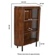 Salvo Mango Wood Bookcase With 2 Shelves In Walnut
