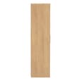 Samaira Wooden Wardrobe With 3 Door And Grey Gloss Front In Oak