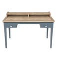 Sanford Wooden Laptop Desk With 2 Drawers In Blue And Oak
