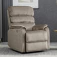 Sanur Fabric Electric Recliner Sofa Suite In Taupe