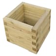 Sawrey Wooden Garden Square Patio Planter In Natural