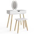 Schofield Wooden Dressing Table Set In White