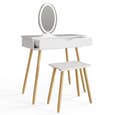 Schofield Wooden Dressing Table Set In White
