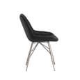 Serbia Faux Leather Dining Chair In Black