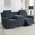 Sheridan Fabric Recliner 3+2 Seater Sofa Set In Dark Grey