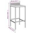 Sierra Solid Wood 5 Piece Garden Bar Set In Grey Poly Rattan