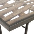 Simons Square Clear Glass Side Table With Anthracite Metal Legs