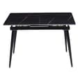 Sion Sintered Ceramic Stone Extending Dining Table In Black Effect