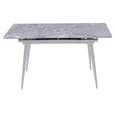 Sion Sintered Ceramic Stone Extending Dining Table In Grey Effect