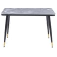 Sion Sintered Ceramic Stone Dining Table In Grey Effect