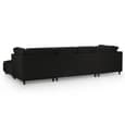 Sloan Fabric U Shaped Corner Sofa In Black