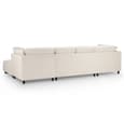 Sloan Fabric U Shaped Corner Sofa In Cream