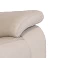 Sotra Faux Leather Electric Recliner Armchair In Stone