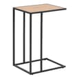 Sparks Wooden Side Table With Black Metal Frame In Oak