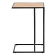 Sparks Wooden Side Table With Black Metal Frame In Oak