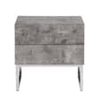 Strada Bedside Cabinet With 2 Drawers In Concrete Effect