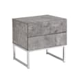 Strada Bedside Cabinet With 2 Drawers In Concrete Effect